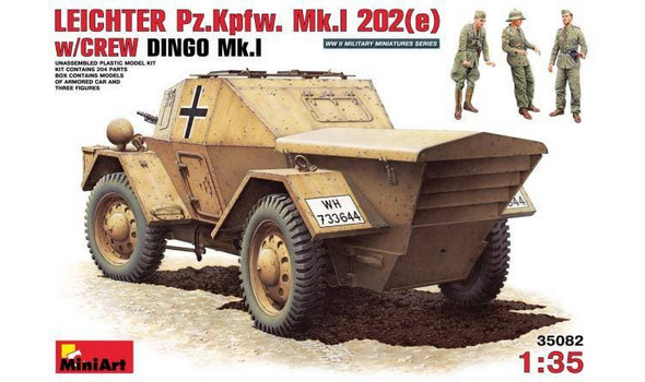 LEICHTER Pz.Kpfw. Mk.I 202(е) с экипажем. ДИНГО Mк.I