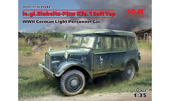 le.gl.Einheitz-Pkw Kfz.1 Soft Top, WWII German Light Personnel Car