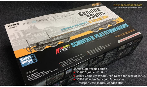 Genuine SSyms - German Railway SCHWERER PLATTFORMWAGEN 6-Axle 80ton