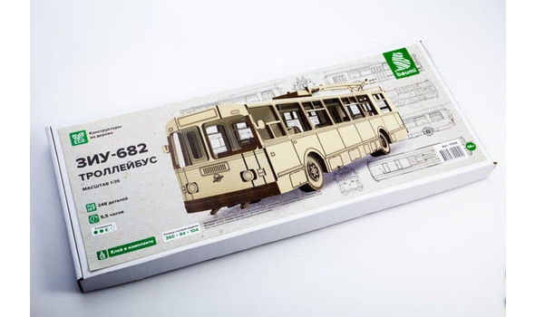 ЗИУ-682 троллейбус (конструктор из дерева)