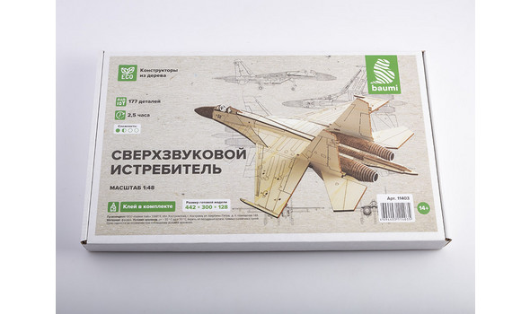 Сверхзвуковой истребитель (конструктор из дерева)