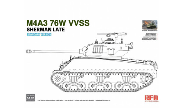 M4A3 Sherman 76W VVSS Late Standard Version