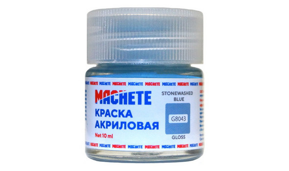 Краска акриловая 10 мл. Каменный синий, глянцевый